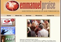 Client: Emmanuel Praise Church<br/>Project: www.epraise.org<br/>Tools: xhtml, css, flash, php, photoshop