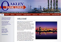 Client: Oakley Tank Lines<br/>Project: www.oakleytanklines.com<br/>Tools: xhtml, css, Flash, Photoshop